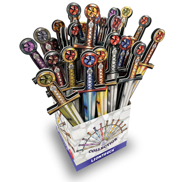 Liontouch Collection Sword Box | 48 Kid's Swords in 12 Vibrant Colors