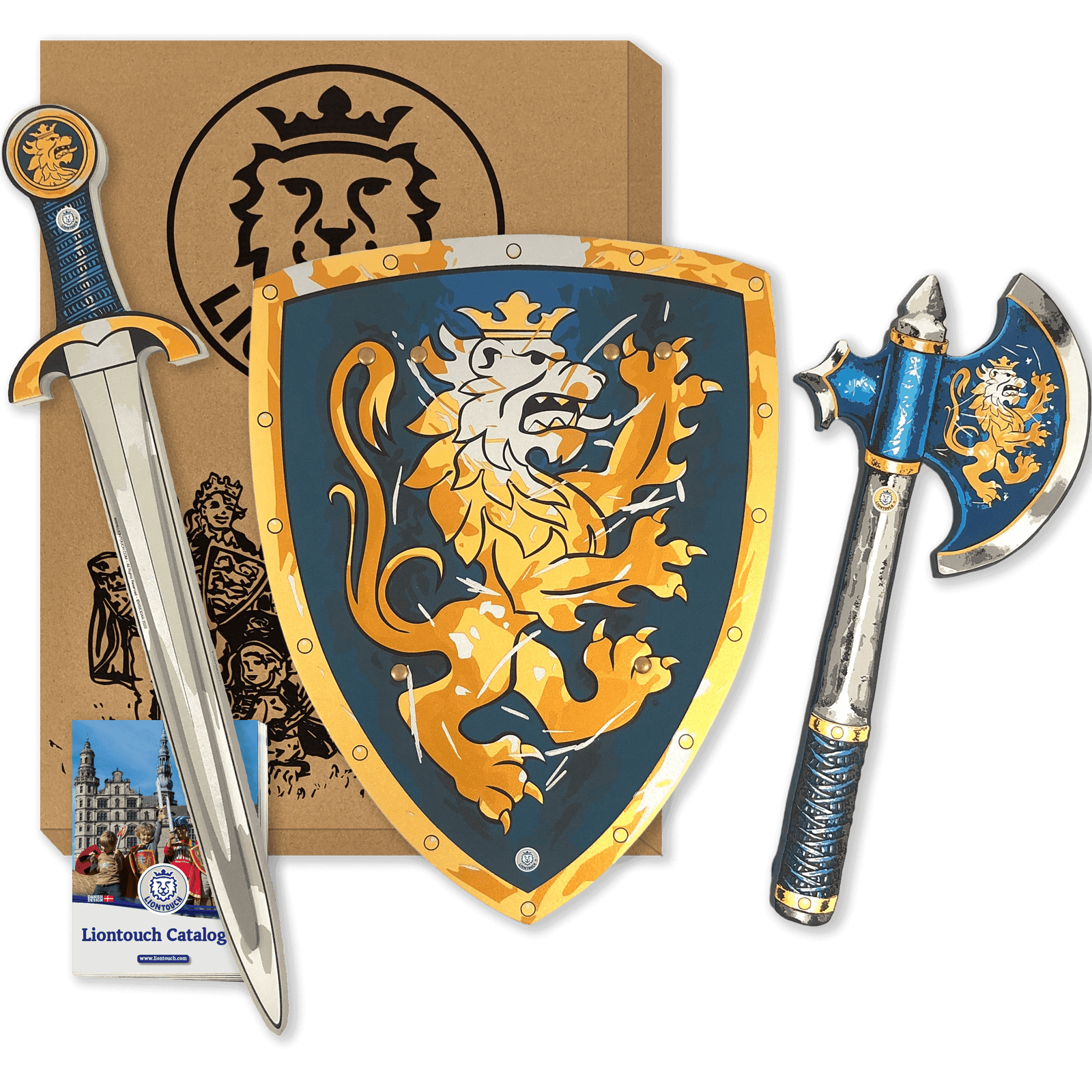 Liontouch Noble Knight set with sword, shield, and axe