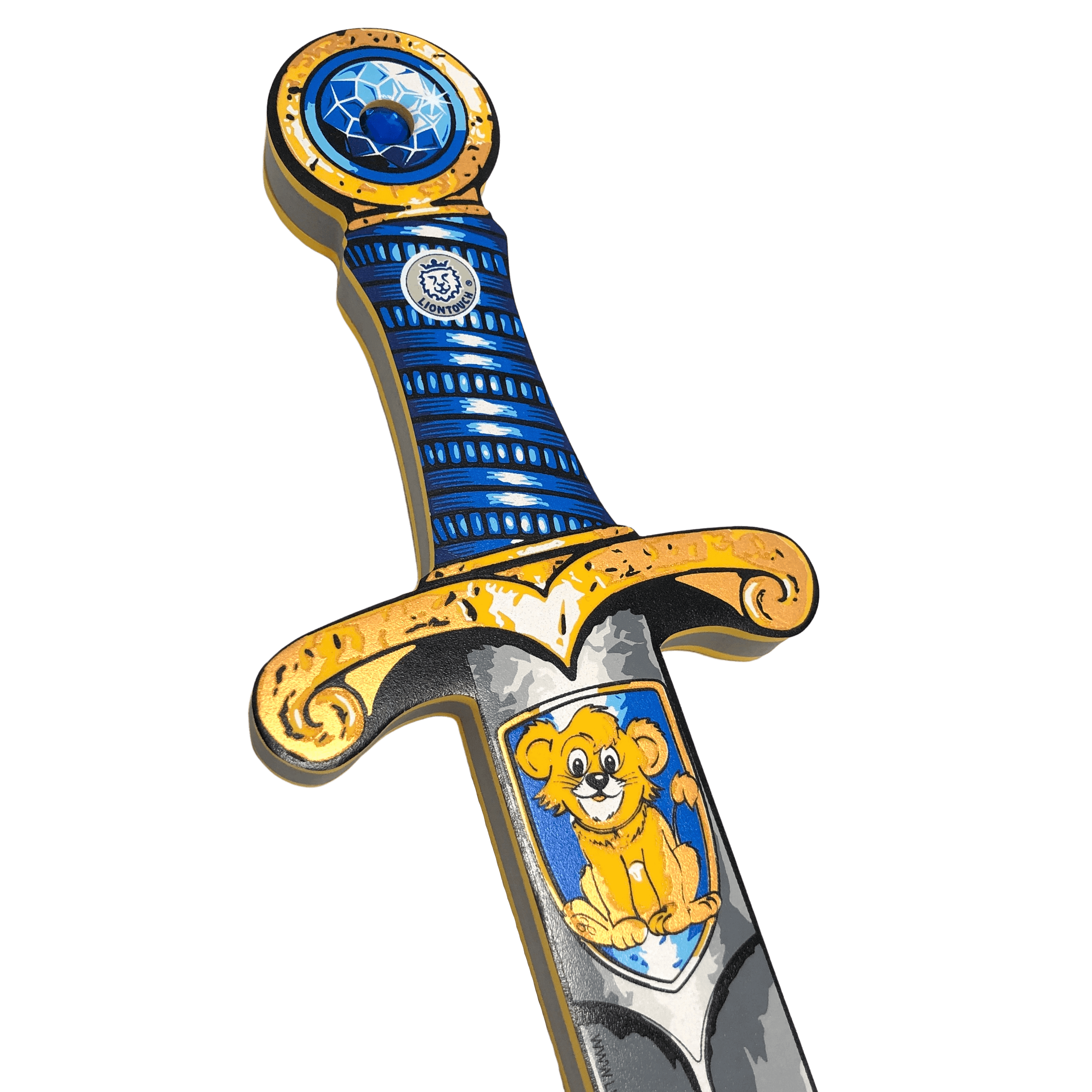 Chloe Descendants Costume Sword Liontouch - Mini Lion Foam Sword, Blue | Toy For Toddler Boys Aged 3-6 Years - 13.8 In | Medieval Pocket Dagger With Gemstone For Pretend Play | Safe Weapons Swords For Kids