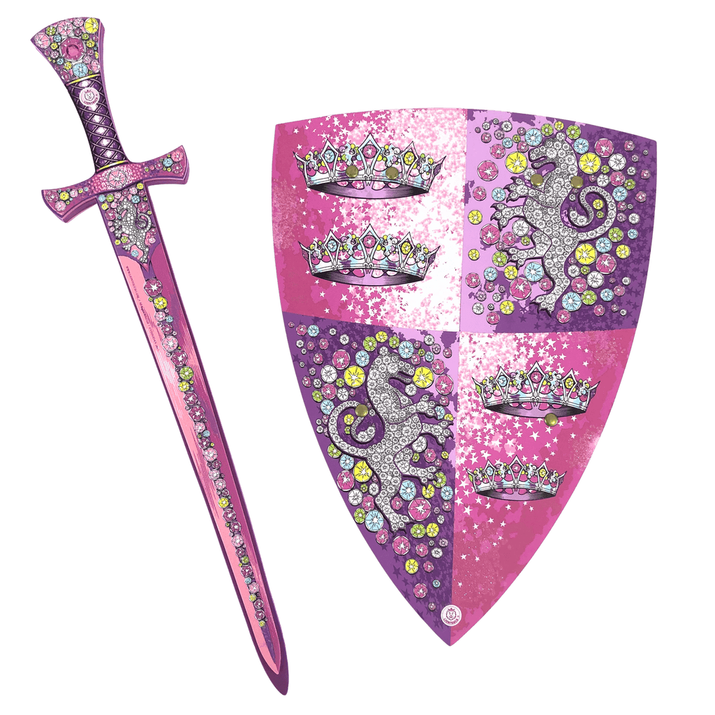 Crystal - sværd og skjold med skønne – Liontouch